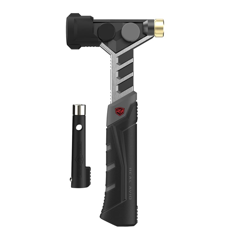 Real Avid Armorer's Master Hammer - 20 Ounce 9-1/2" Hammer with Changing Heads Including Soft Blow, Steel, Rubber & Brass Head + Magnetic Pin Starter - Image 1